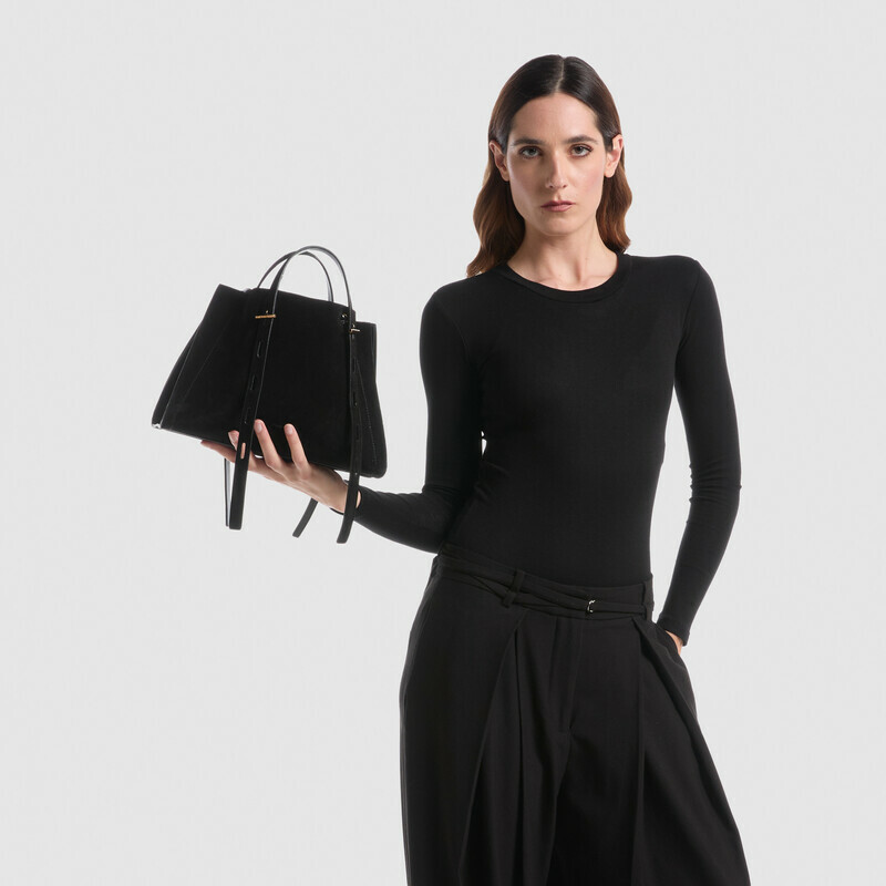 MINOBOSSI Borse PAULINA IN SUEDE   Nero