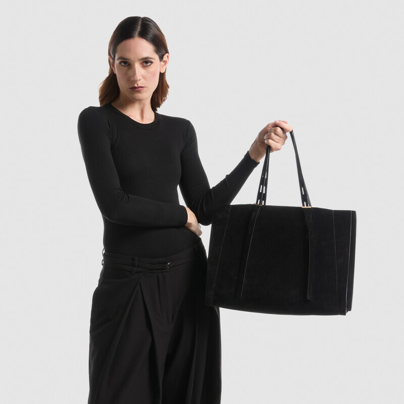 MINOBOSSI Borse PAULA IN SUEDE   Nero