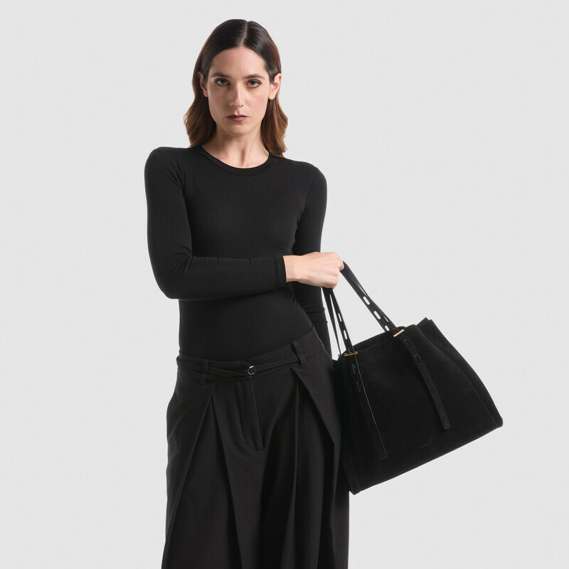 MINOBOSSI Bags Paulette in suede   Black