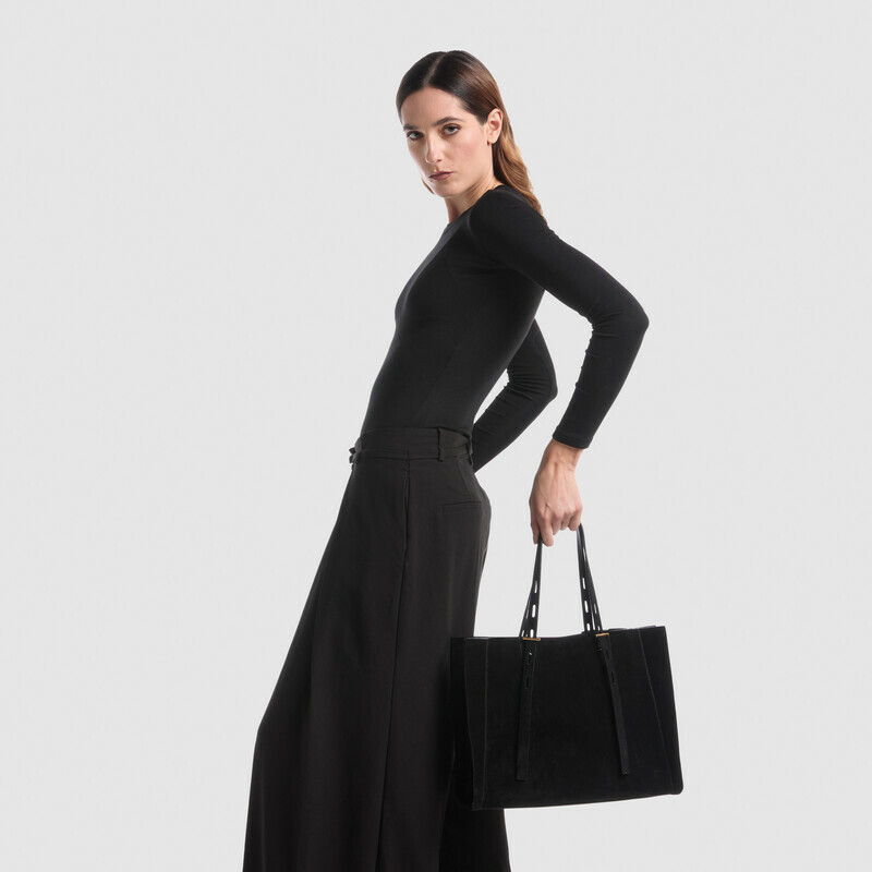 MINOBOSSI Bags Paulette in suede   Black