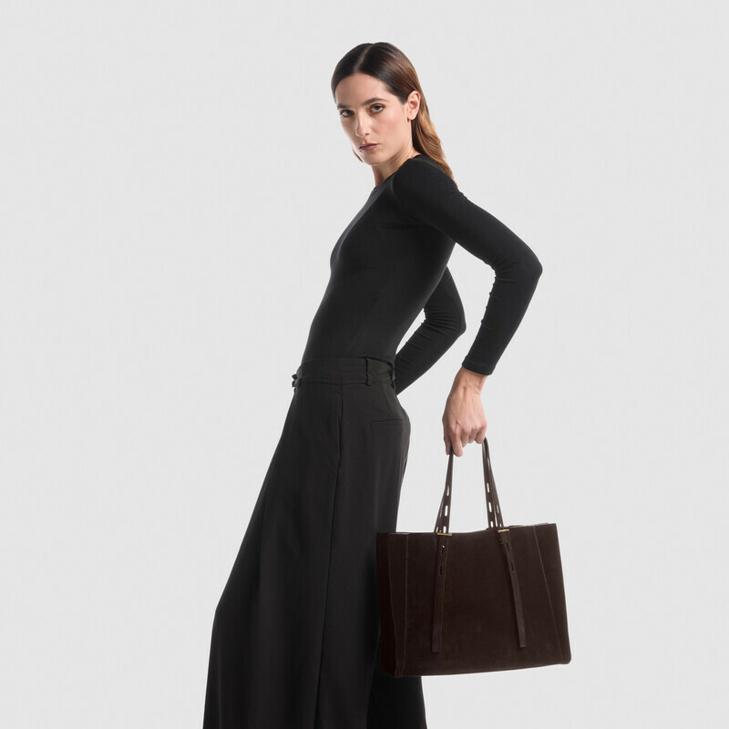 MINOBOSSI Bags Paulette in suede   Dark brown