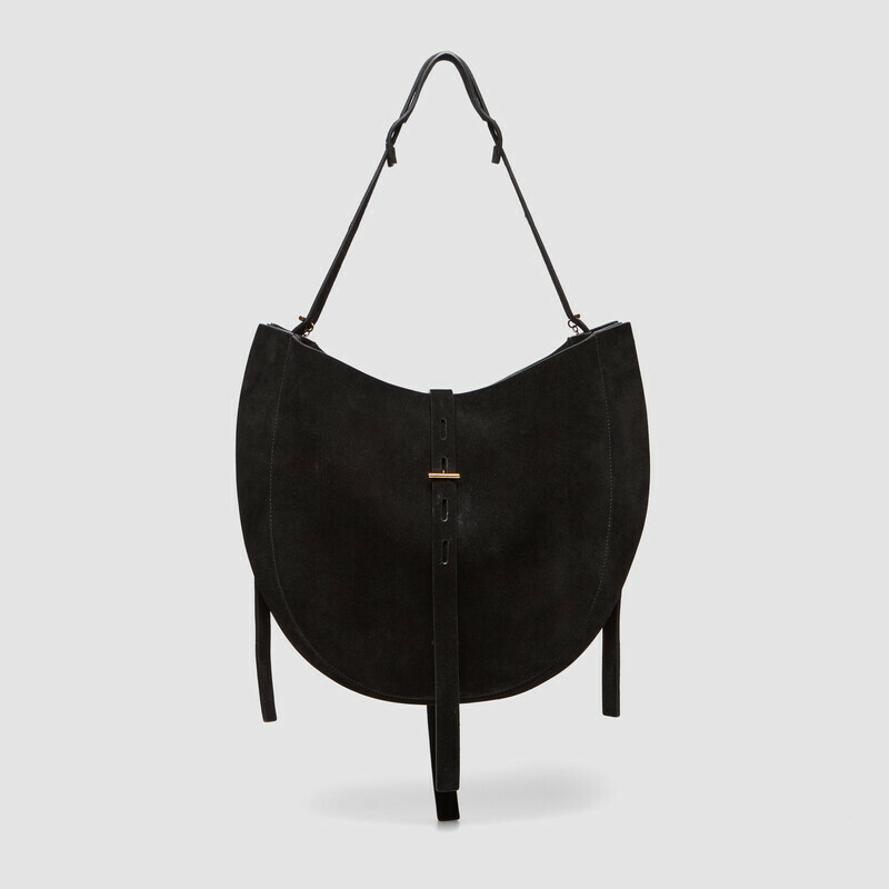 MINOBOSSI Borse Liz in suede   Nero