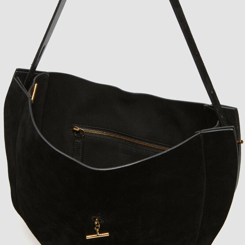 MINOBOSSI Borse Lizzie in suede   Nero