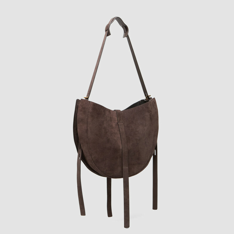 MINOBOSSI Borse Lizzie in suede   Testa di moro