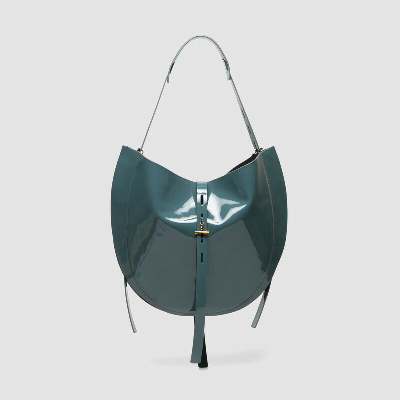 MINOBOSSI Borse Liz in vernice   Teal BLue