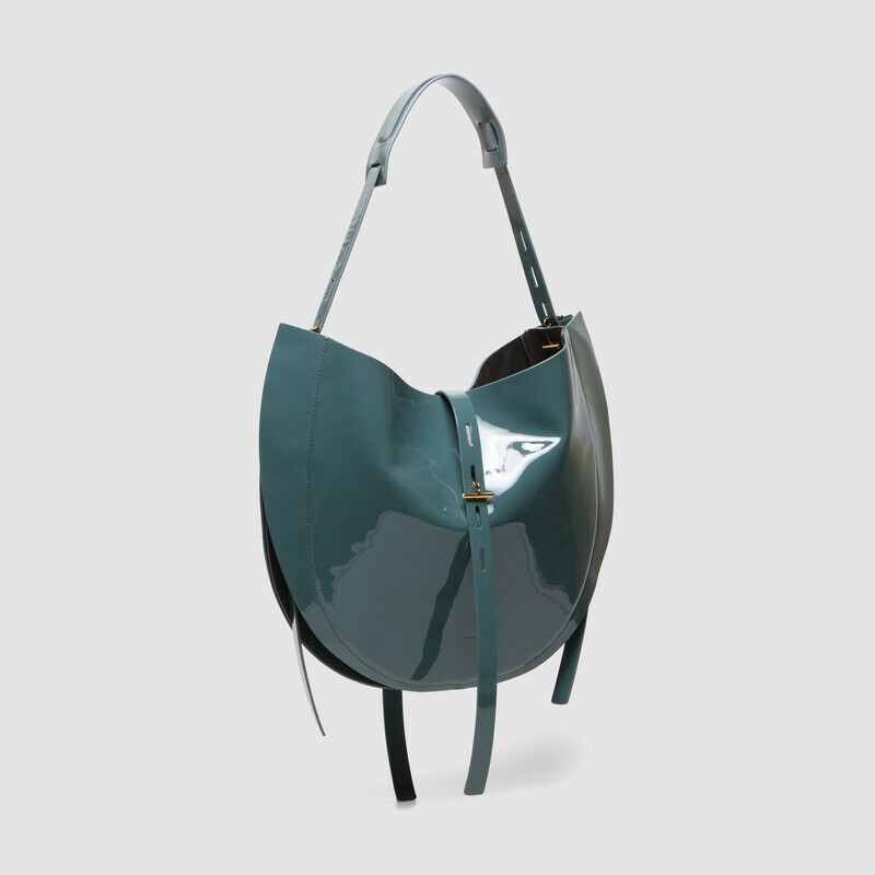 MINOBOSSI Borse Liz in vernice   Teal BLue