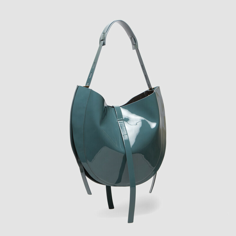 MINOBOSSI Borse Liz in vernice   Teal BLue