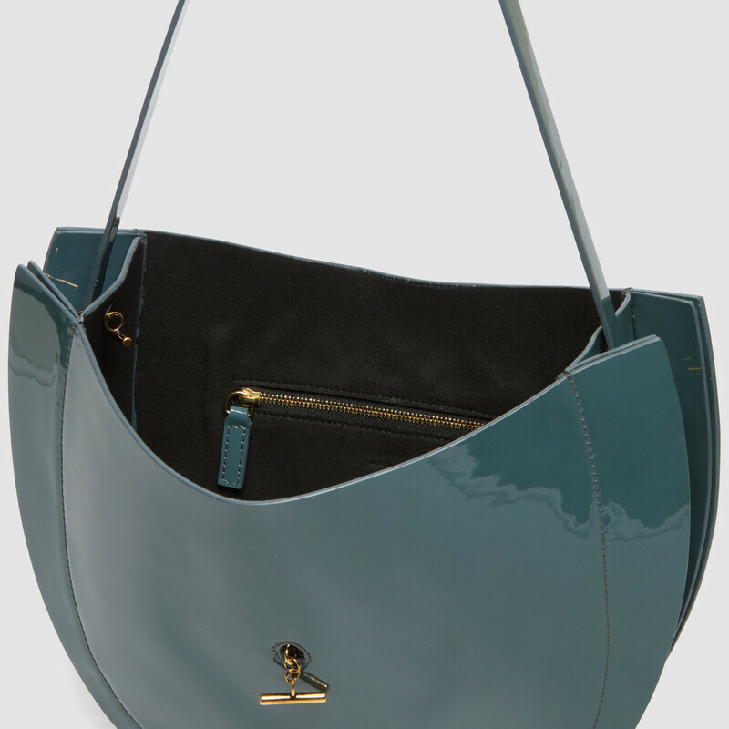 MINOBOSSI Borse Liz in vernice   Teal BLue