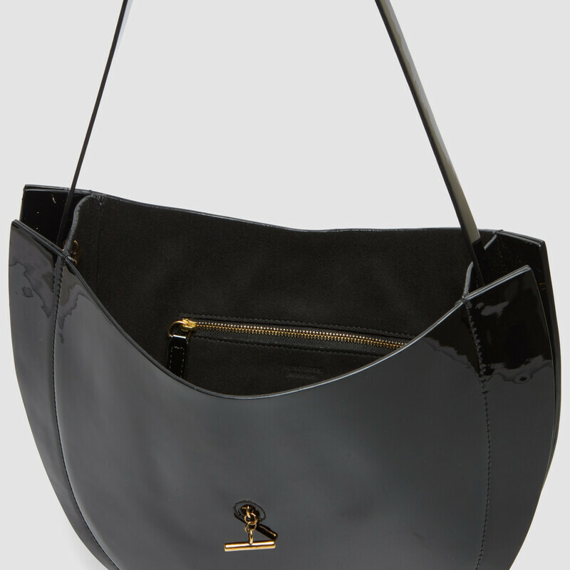 MINOBOSSI Borse Lizzie in vernice   Nero