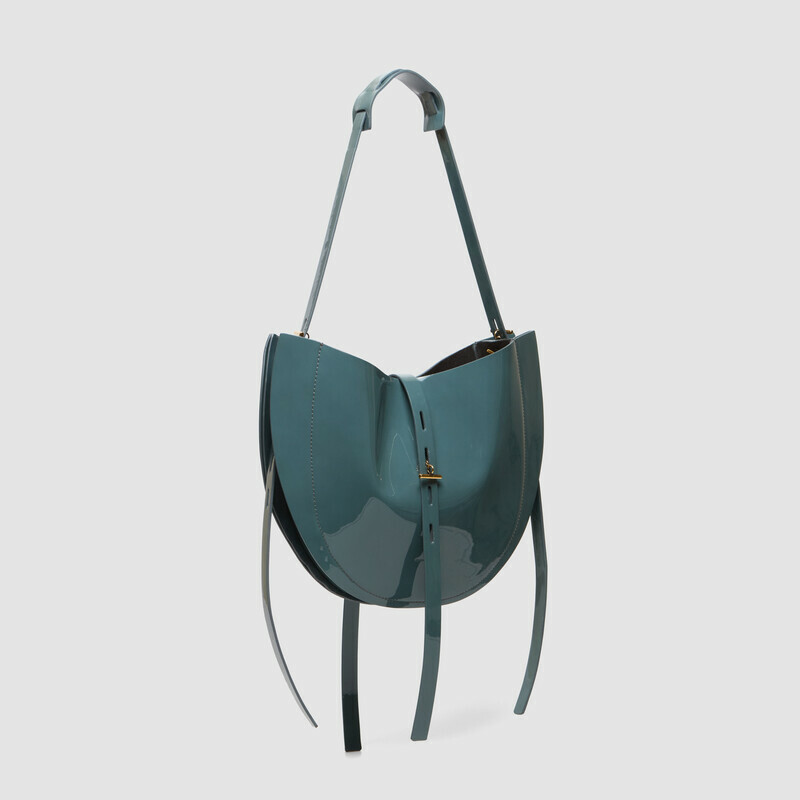 MINOBOSSI Borse Lizzie in vernice   Teal BLue