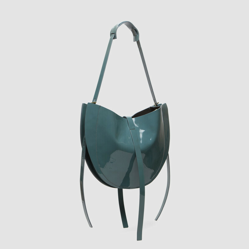 MINOBOSSI Borse Lizzie in vernice   Teal BLue