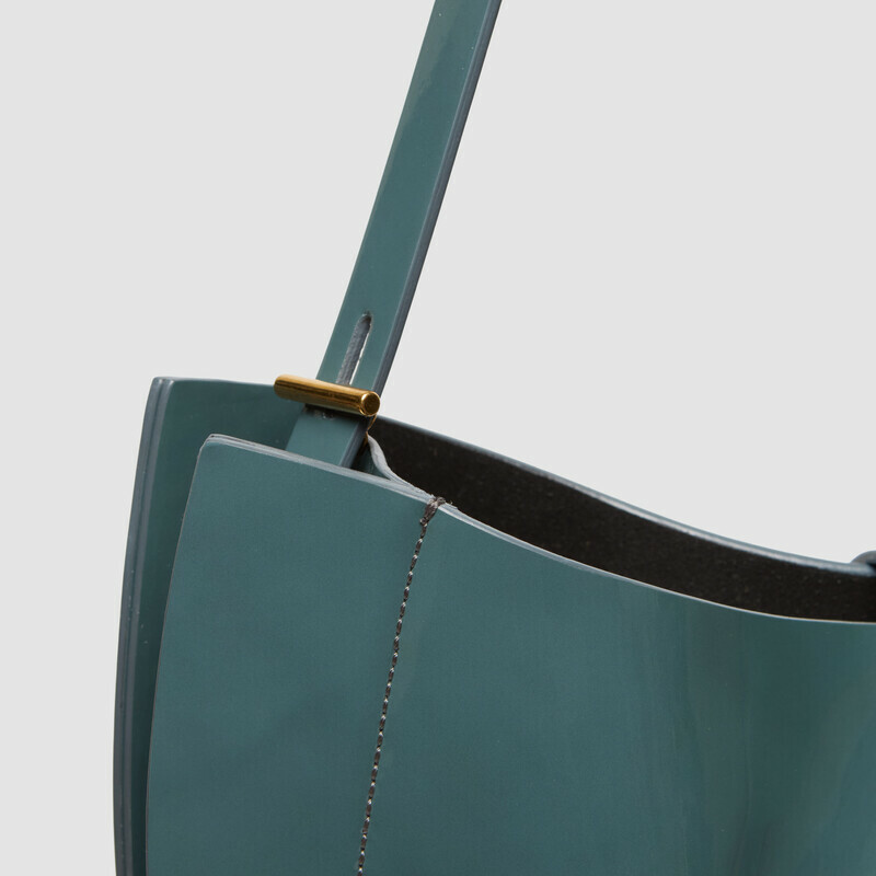 MINOBOSSI Borse Lizzie in vernice   Teal BLue