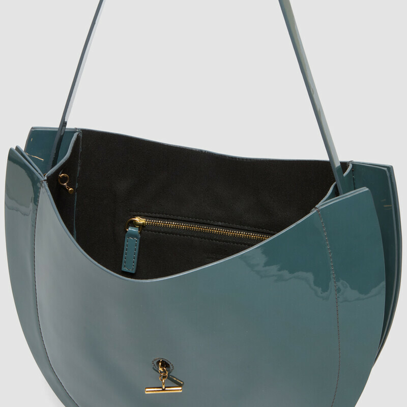 MINOBOSSI Borse Lizzie in vernice   Teal BLue
