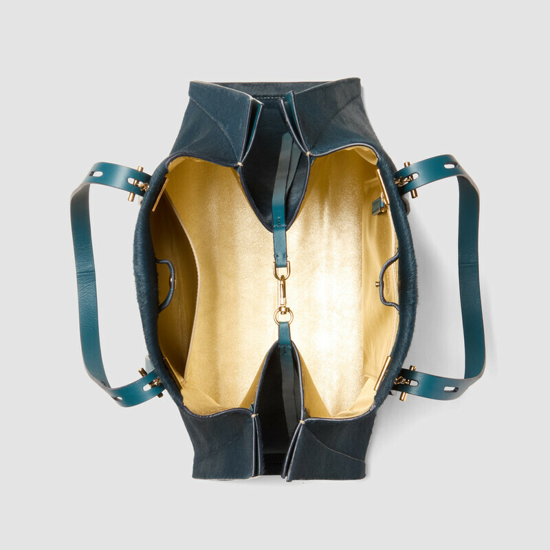 MINOBOSSI Borse Paula in cavallino   Teal BLue