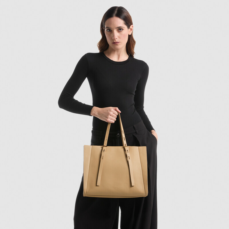 MINOBOSSI Bags Paula in grained calf leather   MILK WHITE