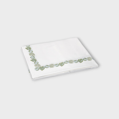 Biancheria da letto FEUILLAGE Copriletto (PIQUET RICAMATO) Timothy Corrigan for Dea White/Sage Green EUITTSHP650130