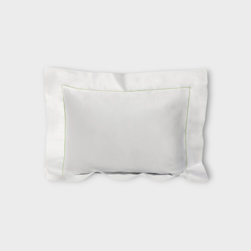 Biancheria da letto FEDERA 4 VOLANTS SEA ISLAND PUNTO PARIGI - COUTURE White E86GSHA3001