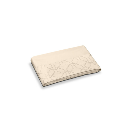 Biancheria da letto CHAINE SOPRA LENZUOLO RASO CON BORDO JACQUARD Timothy Corrigan for Dea White/Black EWFJTSH0290