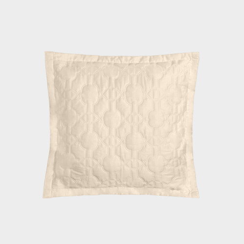 Biancheria da letto Federa Trapuntata in raso Fretwork Timothy Corrigan for Dea Light sand EWFQSHQ6590