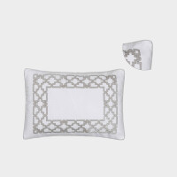 View all Square Lumbar Cotton Panama Cushion – Fretwork by Timothy Corrigan for Dea