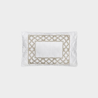 View all Square Quilted Lumbar Cushion – Fretwork by Timothy Corrigan for Dea