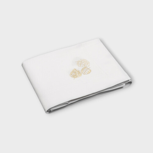 Tavola Tovaglia in misto cotone/lino ricamato FEUILLAGE Timothy Corrigan for Dea White/Ivory EUIBTCL250115