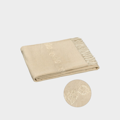 Plaid FEUILLAGE Timothy Corrigan for Dea White/Ivory EUIHTHO1815