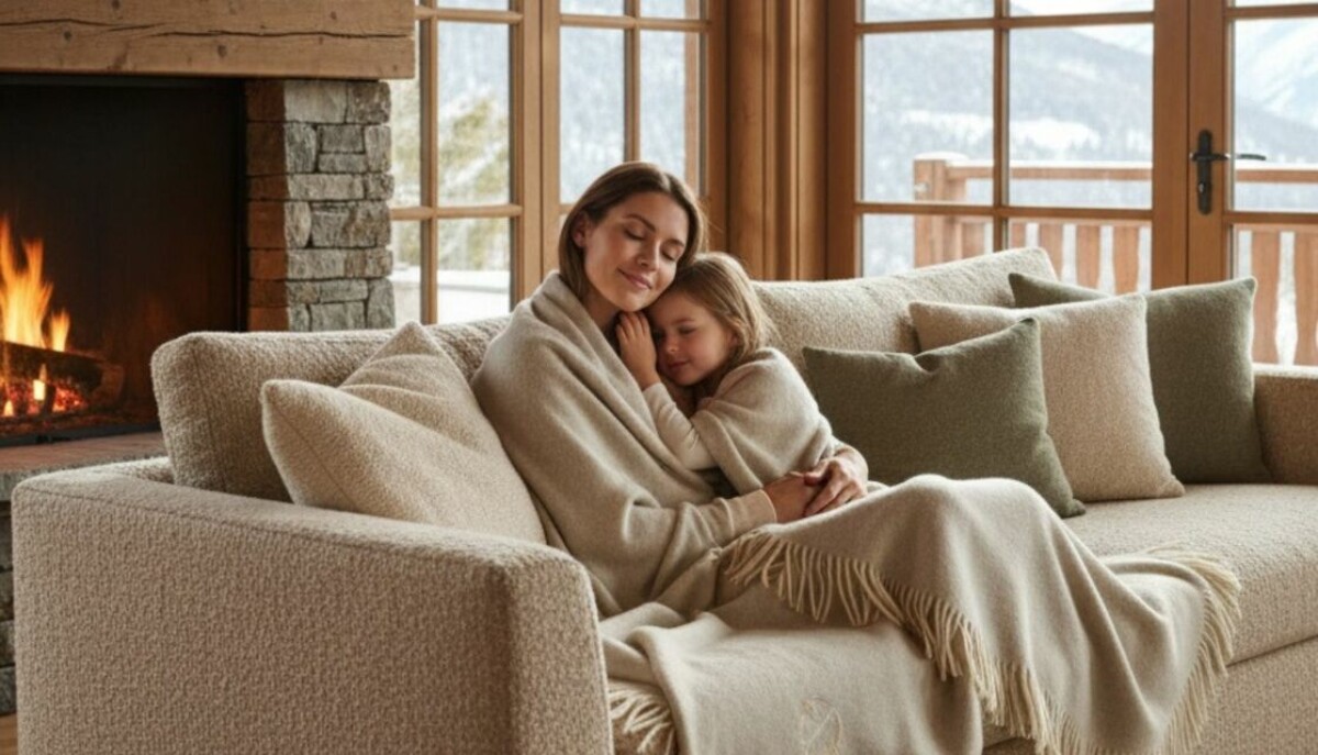 Winter colors as an expression of warmth, texture and balance