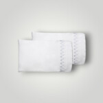 PELAGO PAIR PILLOW CASES EMBROIDERY PERCALE