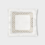 FRETWORK T. Sham (EMBROIDERY ON COTTON SATEEN) Timothy Corrigan for Dea