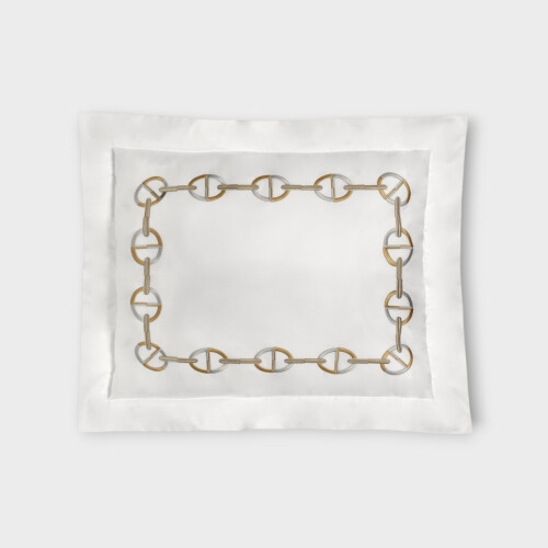 Biancheria da letto CHAINE T. FEDERA 4 VOLANTS (RASO DI COTONE RICAMATO)   Bianco EHCFSHA750180