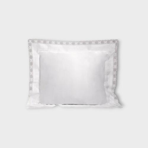 Biancheria da letto 860  FEDERA 4 VOLANTS (RASO DI COTONE RICAMATO)   White E86SSHA3001