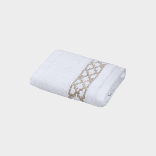 Biancheria bagno FRETWORK ASCIUGAMANO MANI White/Kaki EWFSHTO510110