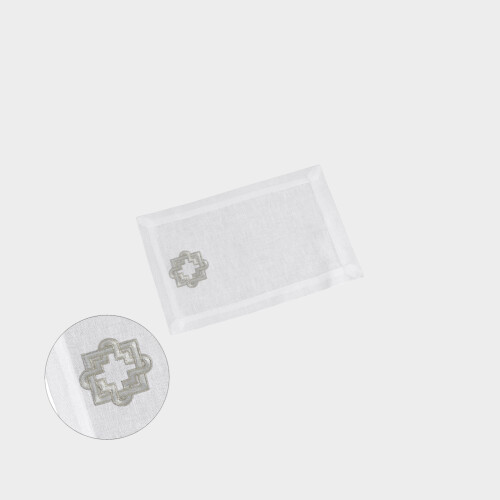 Tavola Set da 6 tovagliolini da cocktail Fretwork Silver Grey EWFBNAP090177