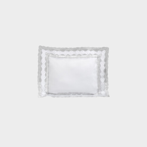 Biancheria da letto MILO Federa 4 volants White/Charocoal Grey E4MISHA300125