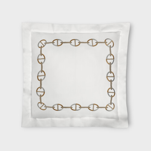 Biancheria da letto Federa Piquet Ricamato Chaine Timothy Corrigan for Dea White/Moka EHCTSHP650180