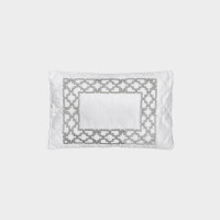 View all Square Quilted Lumbar Cushion – Fretwork by Timothy Corrigan for Dea