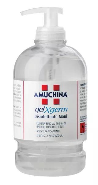 Amuchina Gel X-Germ, disinfettante mani, flacone con erogatore, 500 ml