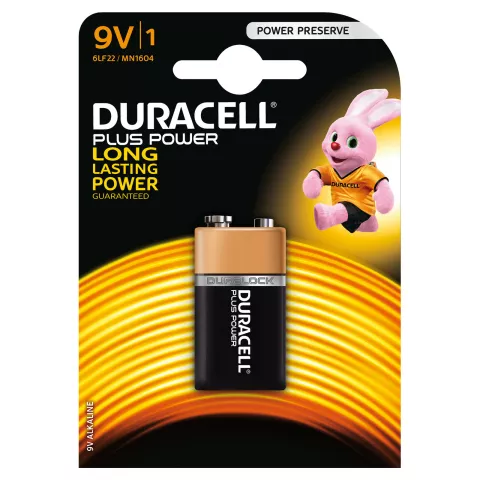Batterie Duracell Plus Power “9 V” Alcalina - 9V - 6LF22 / MN1604 - 1 pz