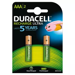 Batterie Recharge Ultra mini stilo “AAA” Alcaline  ricaricabili - 1,2V - 850 mAh - 2 pz