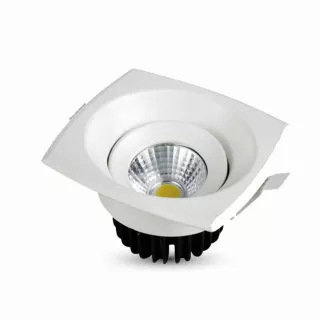 Faretto LED COB da Incasso Quadrato 8W Colore Bianco 3000K