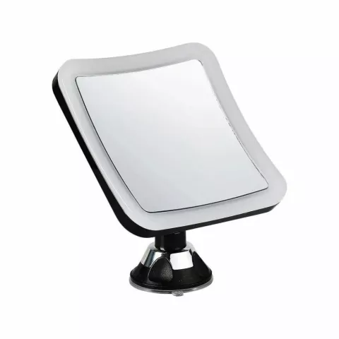 Specchio LED Quadrato 3.2W Portatile con Attacco a Ventosa (ingranditore 10x) 162*192mm 6400K IP44