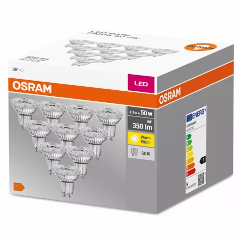 OSRAM LED PAR16 36° 10 FARETTI GU10 50W 2700°K