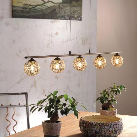 Paul Neuhaus family Greta lampadario sospensione 5 sfere decorate