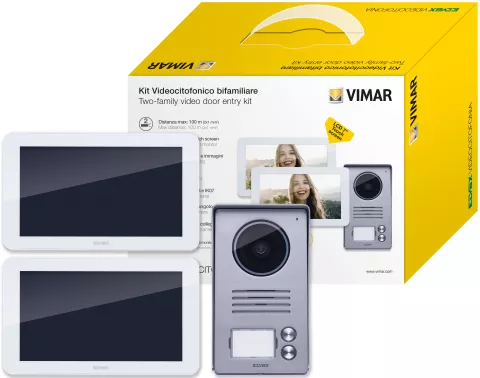 Elvox k40916 kit videocitofono bifamiliare 7" touch screen