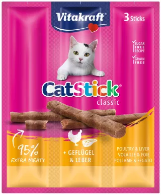 Vitakraft Multipack Cat-stick mini pollo e fegato 20 buste da 18 gr.