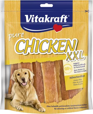 Vitakraft chicken xxl filetti di pollo per cani 6 buste 1,5 Kg.