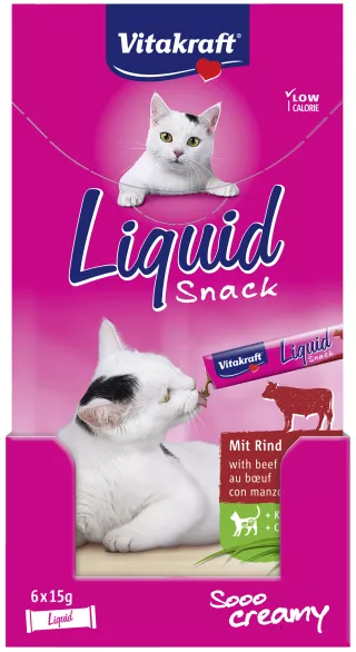 Vitakraft Cat liquid manzo e inulina multipack 66 buste da 15 gr.