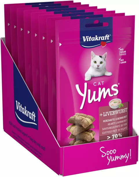 Vitakraft Cat Yums pate' di fegato multipack 9 buste da 40 gr.
