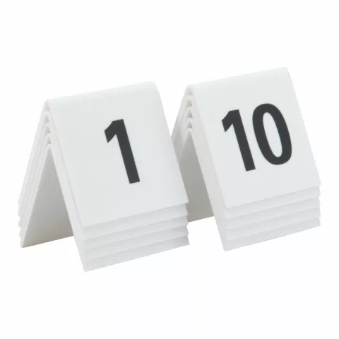 Set 10 segnaposto per tavoli da 1 a 10